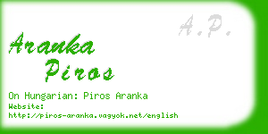 aranka piros business card